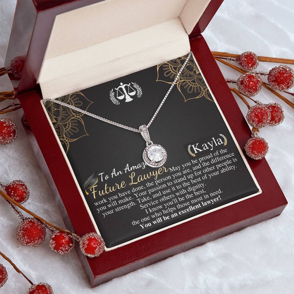 Law Student Gift, Future Lawyer Gift Necklace, Law School Graduation Gift, Lawyer Graduation gift for her, Personalized Necklace gift Kayla