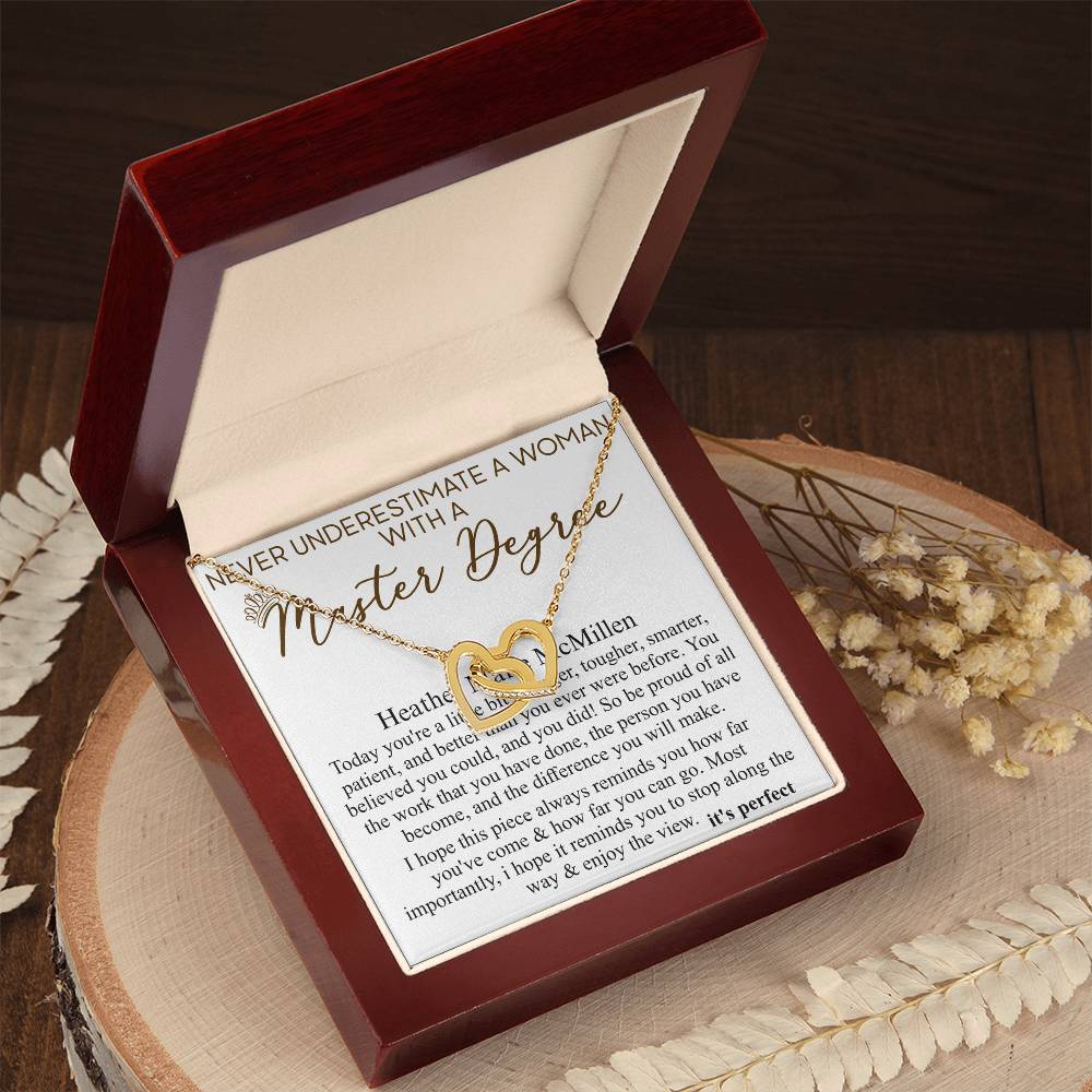 Masters Graduation Gift, Grad Gift for Her, Masters Degree Graduation, Graduation Gift Masters, Master Degree Necklace, MS MA Degree Gift Heather Marie McMillen1