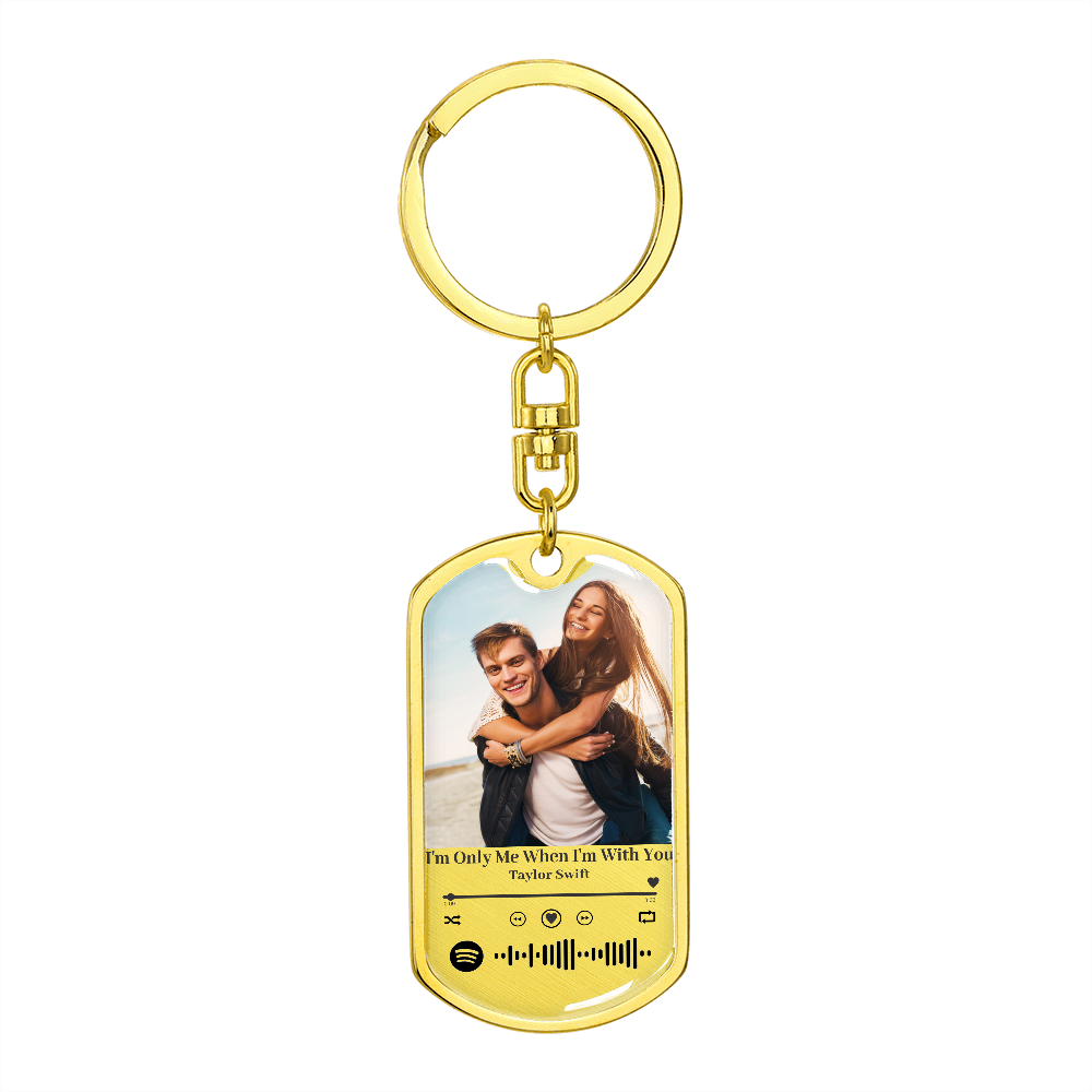 Spotify Keychain, Custom music player keychain Spotify Song Plaque Keychain Customized Song Keychain with code Custom Keychain #0943