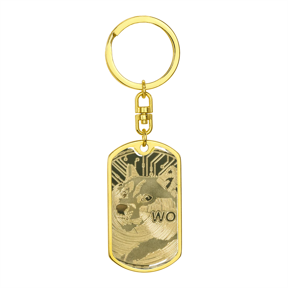 Dogecoin (DOGE) Keychain Crypto Coin | Dogecoin Coin | Gold Dogecoin Keyring, Doge Lover, Crypto Gift For Boyfriend, Crypto Lover Gift #0929