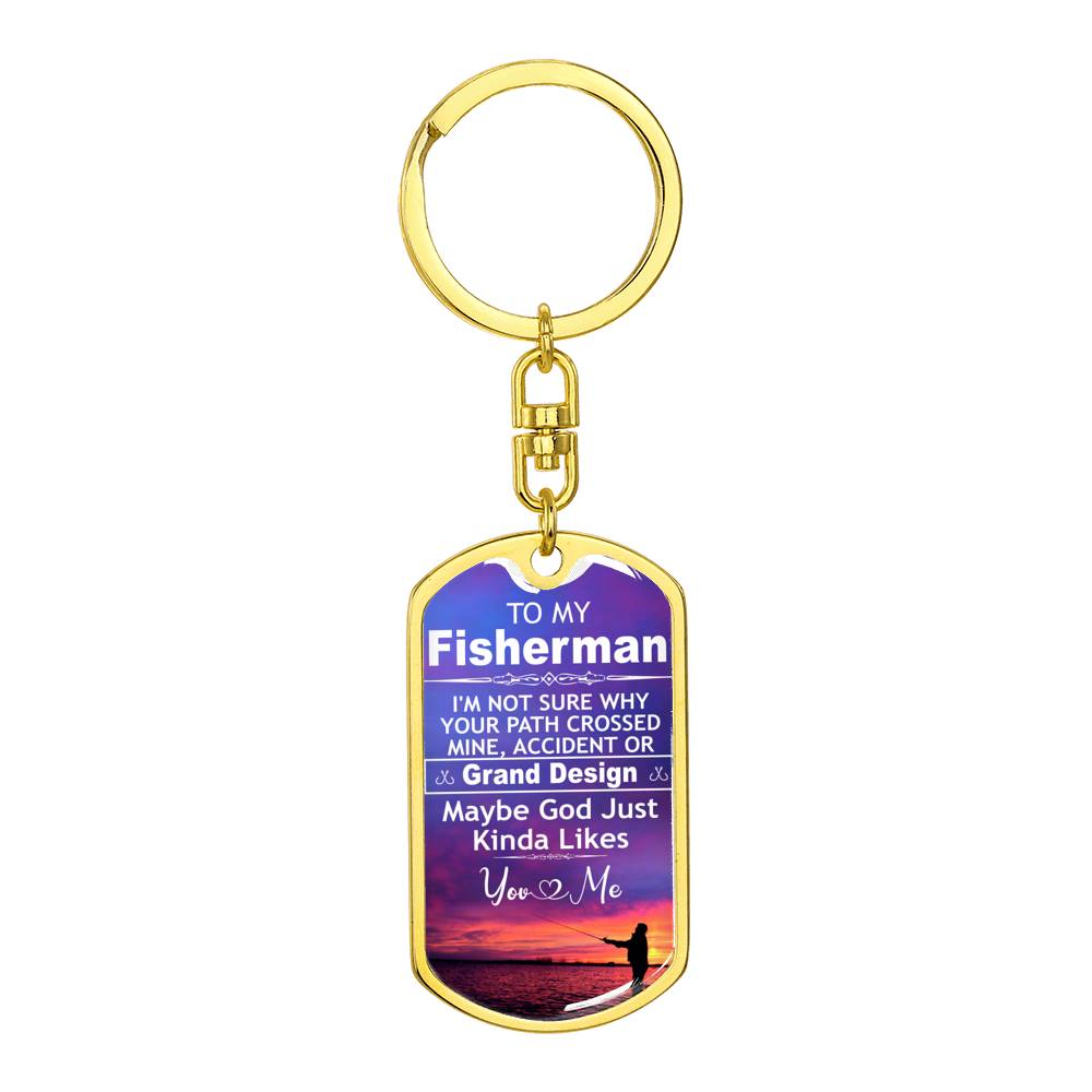 Fishing Gift For Boyfriend Keychain Husband Gift • Guy Gift Fisherman Keychain Fish Hook Charm • Anniversary Gift For Fishing Husband #0836
