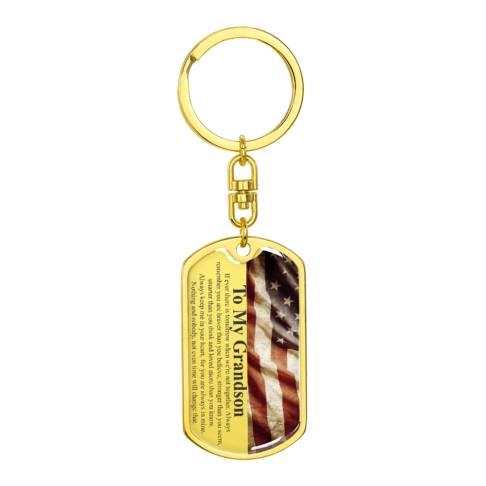 To My Grandson Keychain, Gifts For Grandson From Grandma, Birthday Gift, Christmas Gift, Graduation Gift For Grandson, From Grandpa #0941