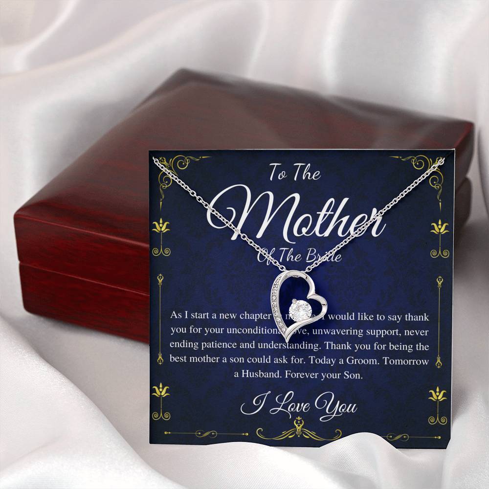 Heart Necklace, Mother of the Bride Gift from Groom, Mother in Law Wedding Gift from Groom, Wedding Gift for Mother in Law from Groom #0179