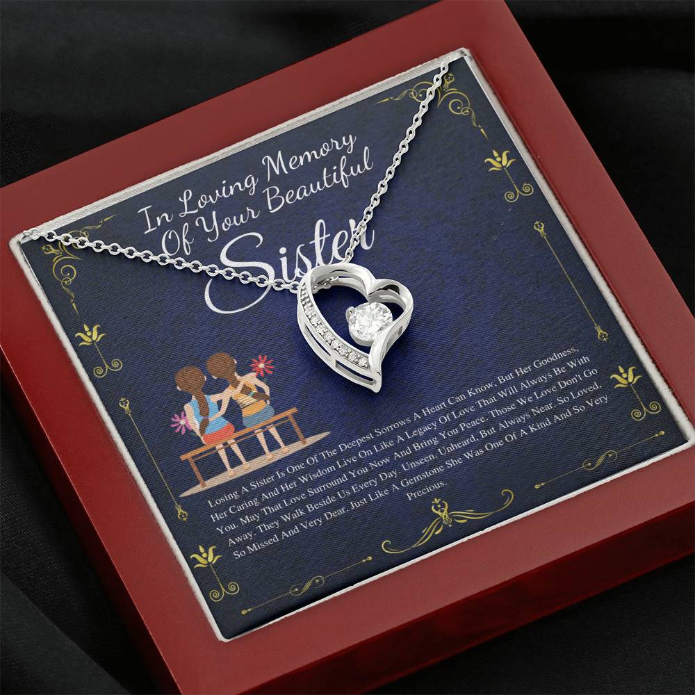 Loss of Sister Necklace, Remembrance Gift, Sister Memorial Necklace, Sister Passing Jewelry, Bereavement Gift, Grief Gift, Memory Jewelry