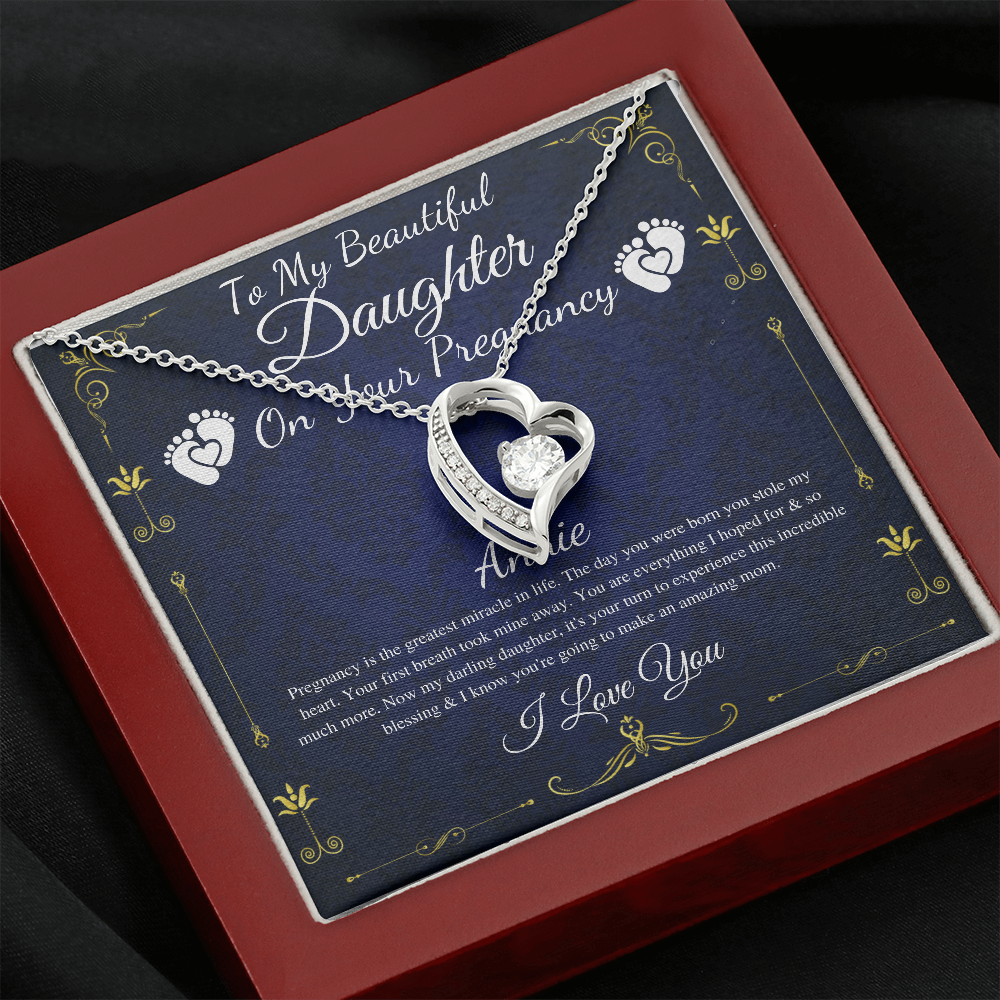 Daughter Pregnancy Gift for Daughter Baby Shower Gift for Mom to be Gift for Expecting Mom Gift Pregnant Daughter Gift from Mom, Heart #0212 Annie