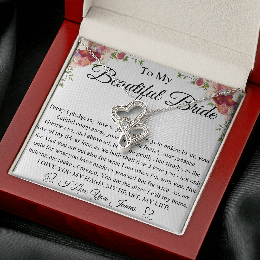 Gift for Bride from Groom, Bride Wedding Gift from Husband, Groom to Bride Gift Necklace, Bride Necklace for Wedding Day from Groom