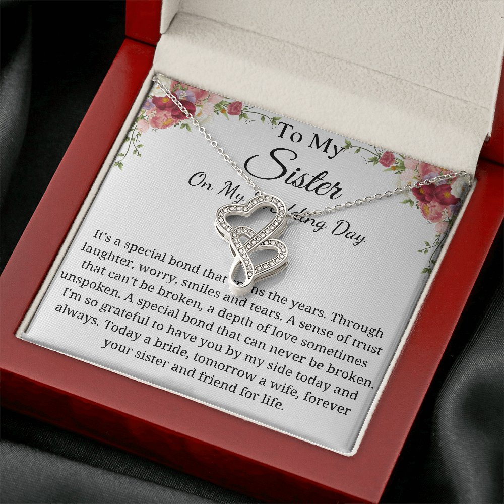 Personalized gift for Sister, Wedding Gift from Bride to Sister of the Bride Necklace, Sister Thank you Gift, Gift to Sister, keepsake gift