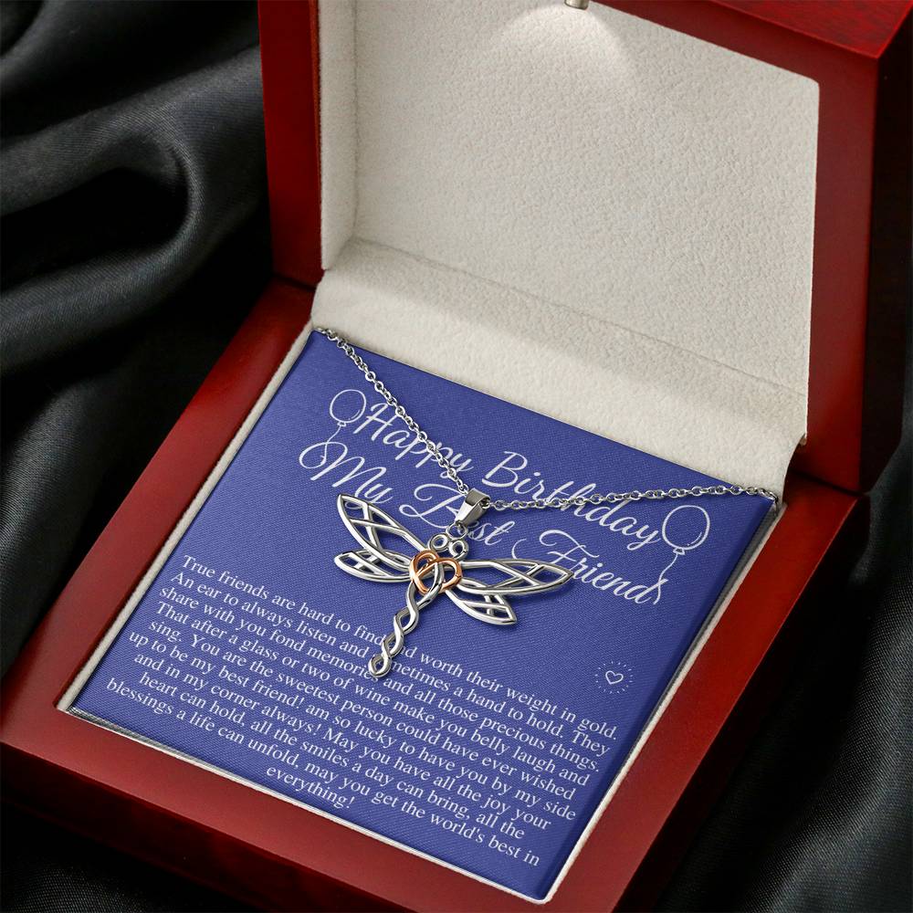 Best Friend Birthday Gifts, Birthday Gift For Best Friend Necklace Gift, Happy Birthday Gift for Best Friend, Soul Sister, Dragonfly #0683