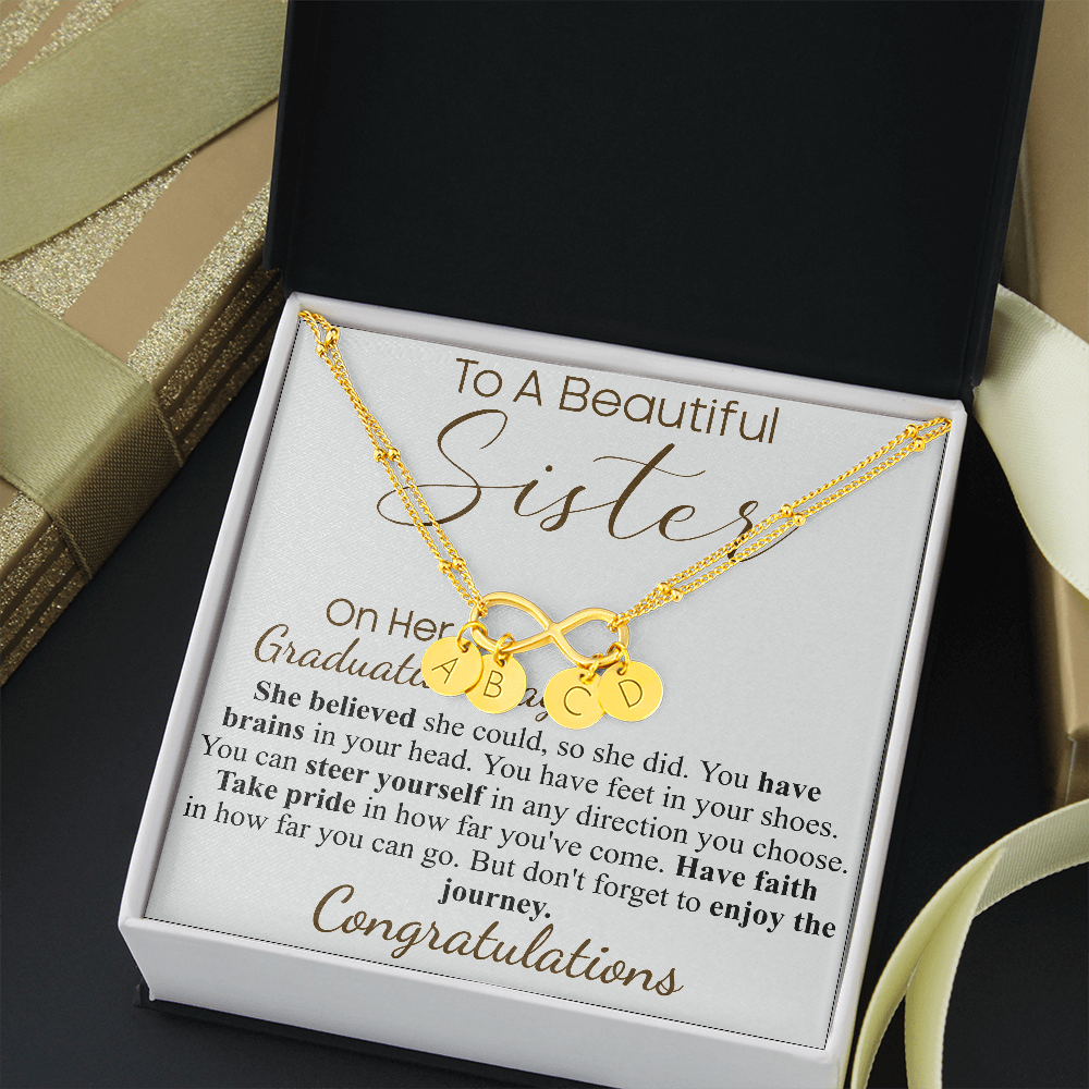 to a beautifule sisiter on graduation day