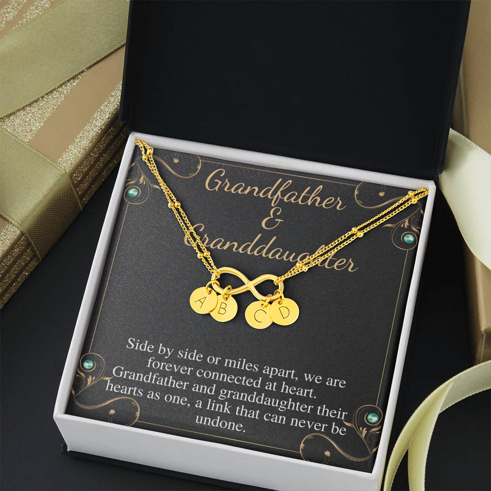 Grandfather & Granddaughter Bracelet, Granddaughter Gift Jewelry, From Grandfather Gift, Birthday Gift, Mothers Day, Christmas Gift #0513