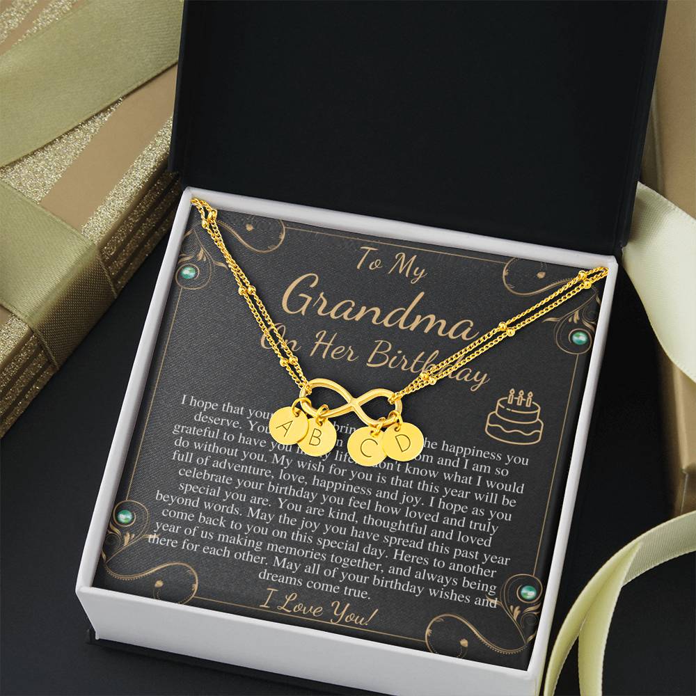 Grandma Birthday Gift from granddaughter or grandSon, Sentimental Gifts for Grandmother Birthday, Grandmother Birthday Charm Bracelet #0647