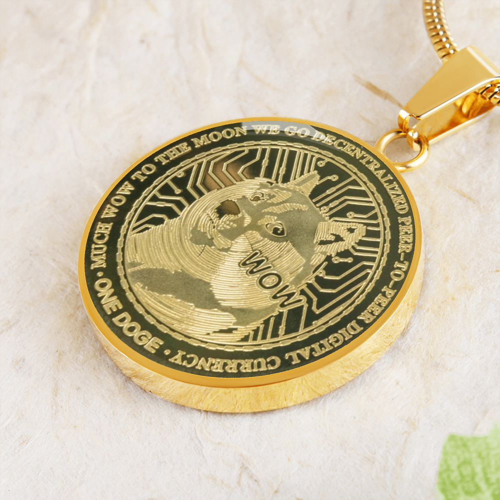Dogecoin (DOGE) Neckalce Crypto Coin | Dogecoin Coin | Gold Dogecoin Pendant, Doge Lover, Crypto Gift For Boyfriend, Crypto Lover Gift #0931