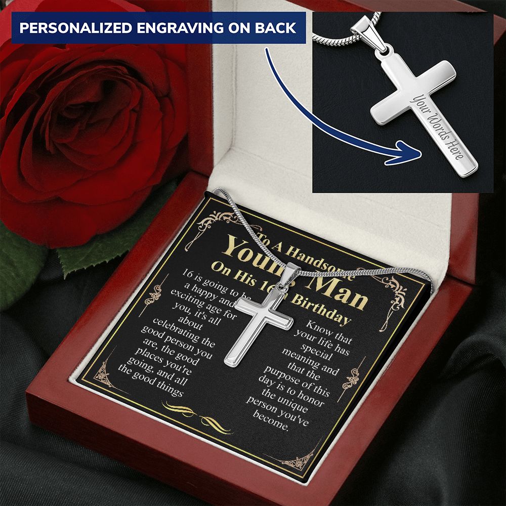 to a handsome young man on his 16th birthday engraving
