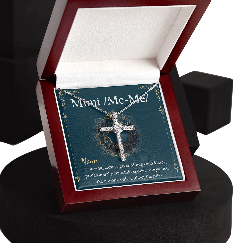 Mimi mothers day gift cz cross necklace for grandma