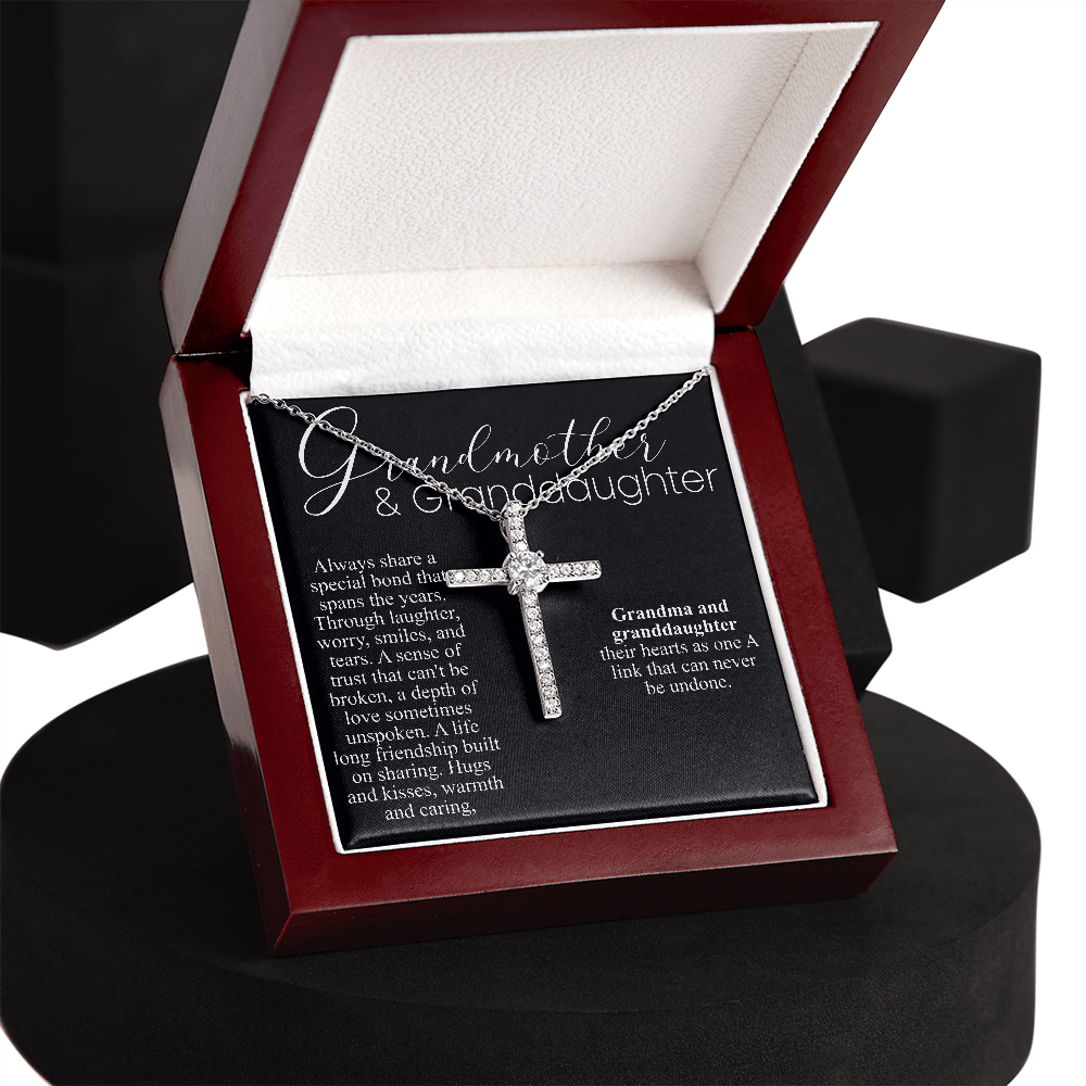 grandma and granddaughter cross