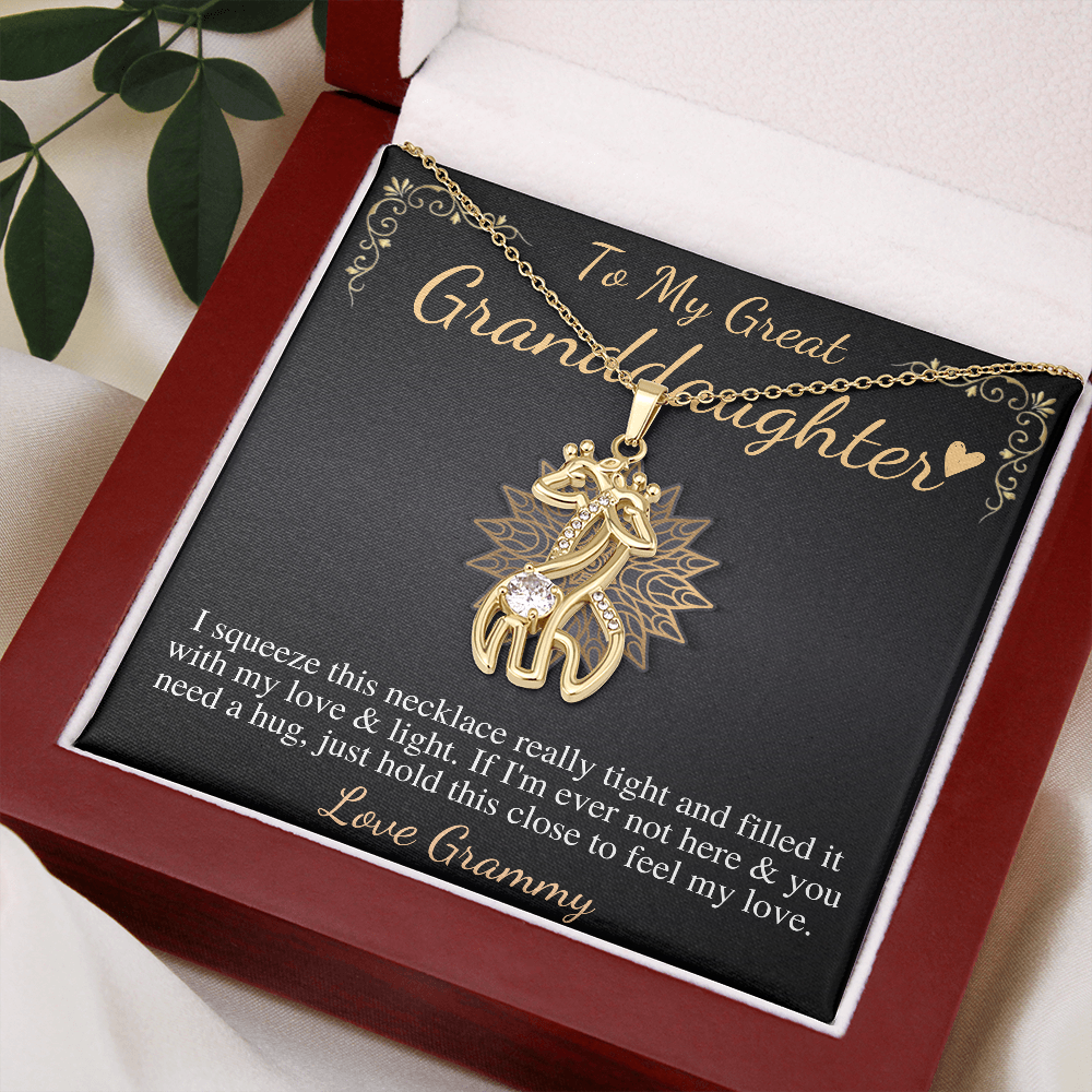 To My Great Granddaughter Gift For Great Granddaughter Birthday Necklace From Great Grandma/Great Grandpa,Granddaughter Christmas Gift #0527 grammy