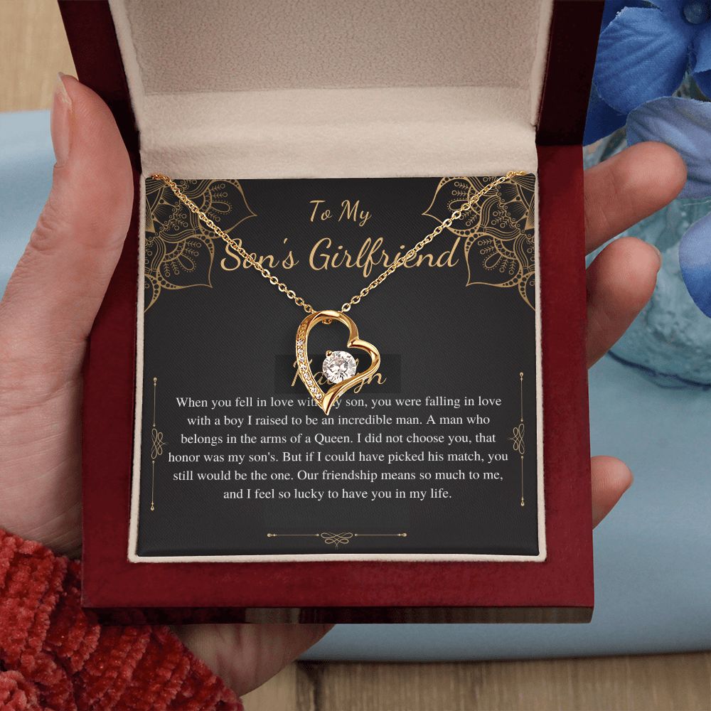 To My Son's Girlfriend Necklace, Son's Girlfriend Christmas Gift, Sons Girlfriend Gift, Gift For Son's Girlfriend, Birthday Gift #0530 kaitlyn