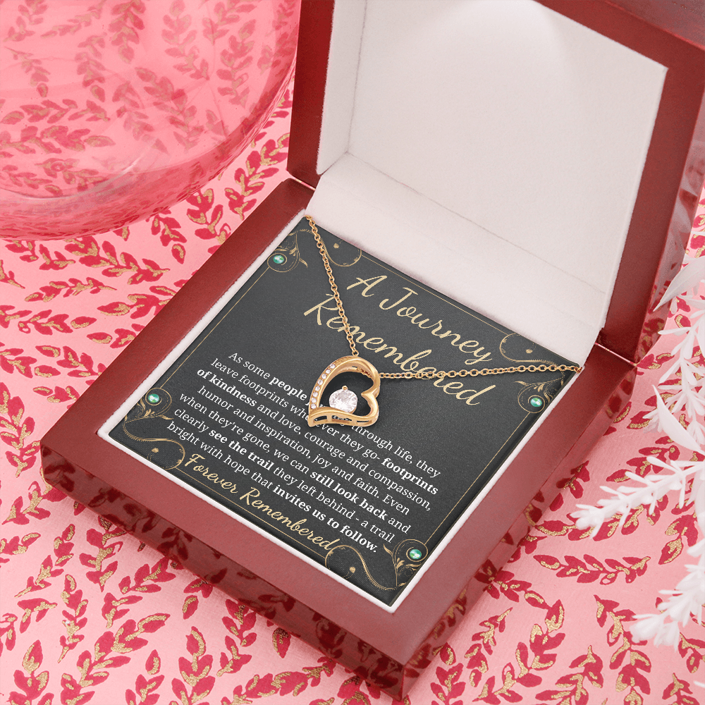 A Journey Remembered Necklace, Husband Memorial Gift, Grief Gift, Father Memorial Gift, Sympathy Necklace, Cremation Necklace
