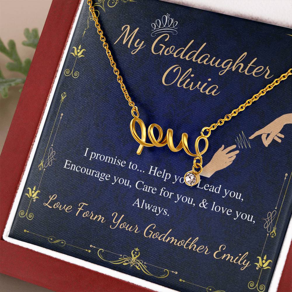 Godmother & Goddaughter Necklace, Goddaughter Gift from Godmother, Jewelry for Godmother and Goddaughter, in 14kt Gold Filled, Silver, Rose