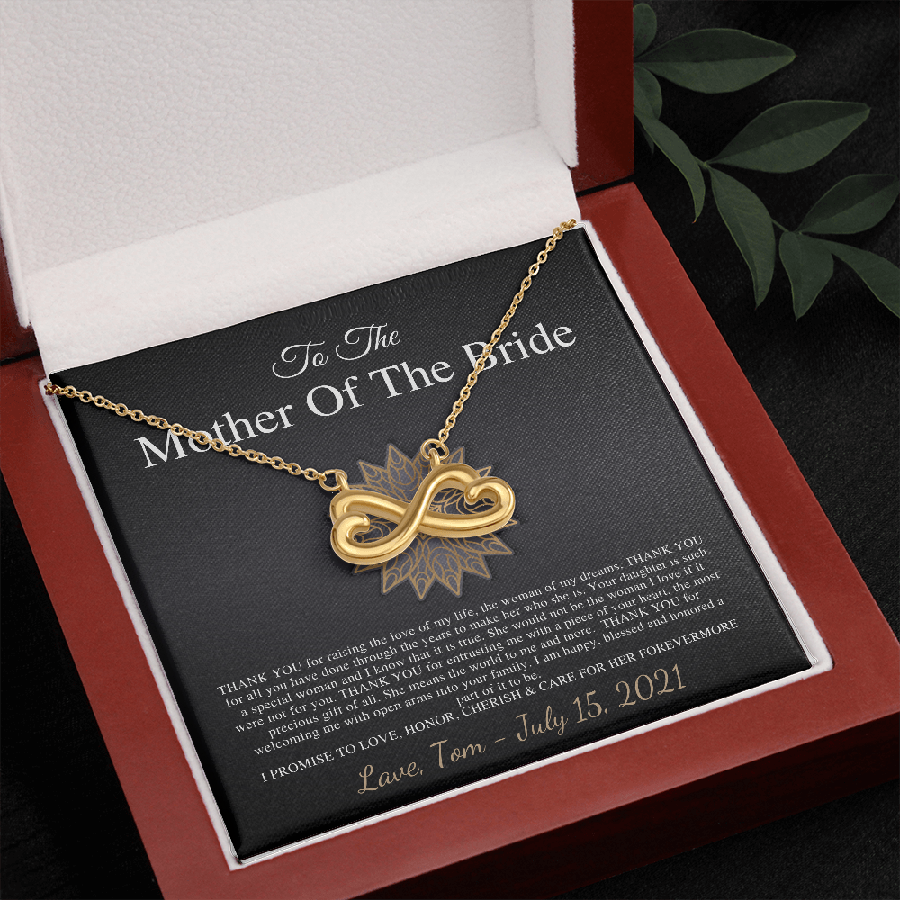 To My Mother on My Wedding Day, Bride Mom Gift for Mother of The Bride Gift from groom Gift form son in law, Necklace Gift Wedding Jewelry