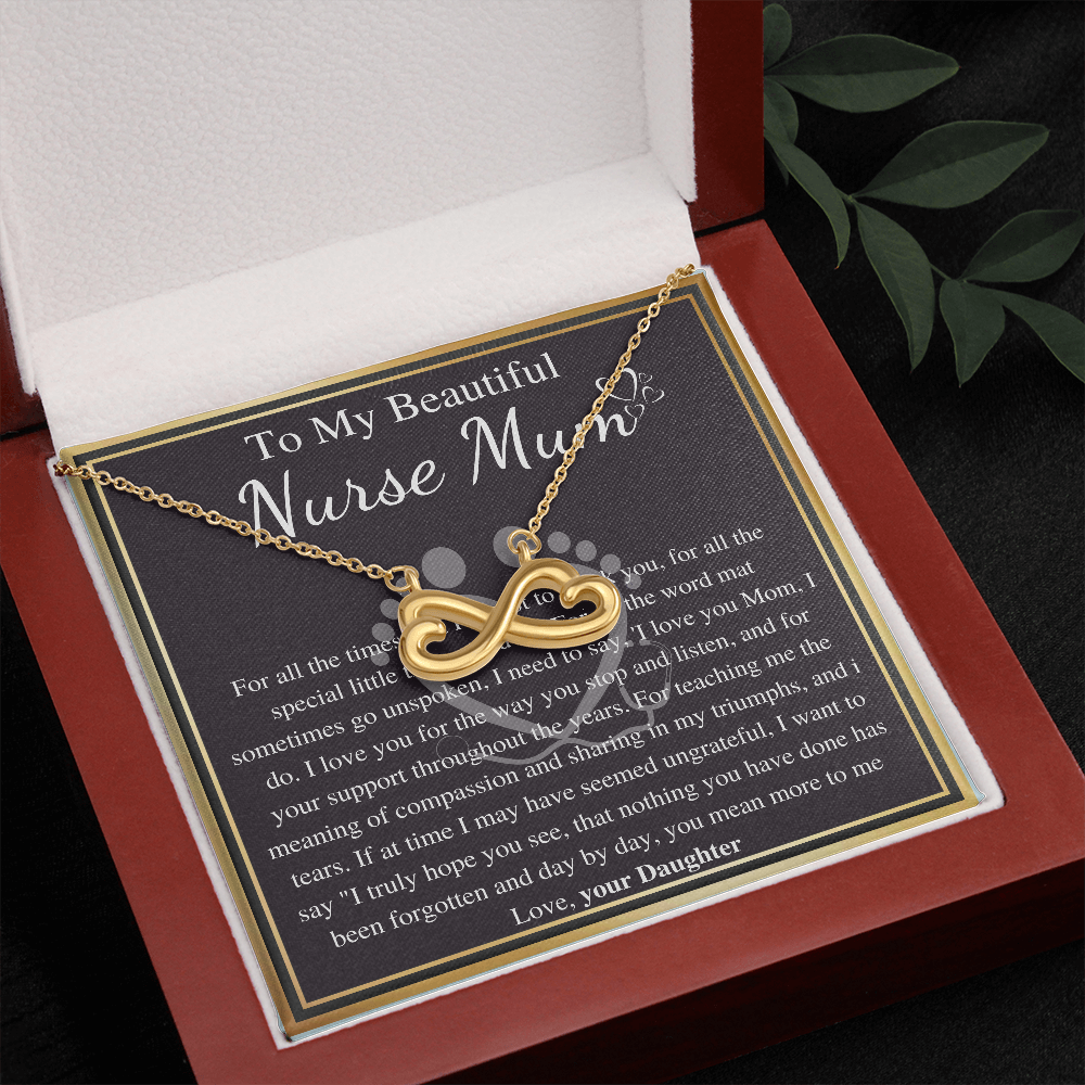 Nurse Mom Mother's Day Necklace, Nurse Mom jewelry on birthday, Nurse Hero Moms gift, keepsake gift with personalized messsge card