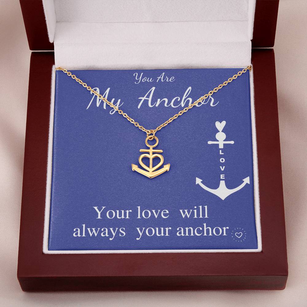 you are my anchor necklace for wife, for mom, for sister, for girlfriend, for soulmate, for bride, Christmas Gift For Wife #0618