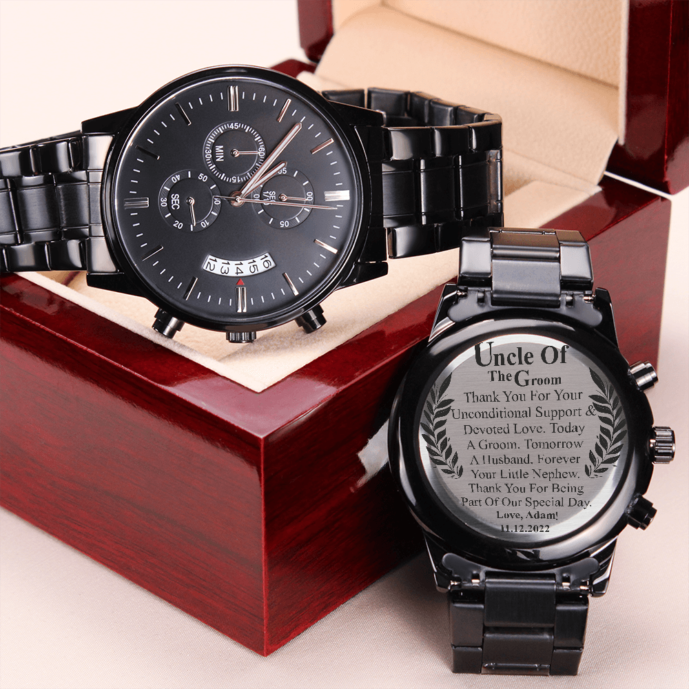 Gift for Uncle Of The Groom Gift from Groom, Uncle of the Groom Watch from Nephew on Wedding Day, Groom to Uncle Gift, Uncle Wedding Gift adam