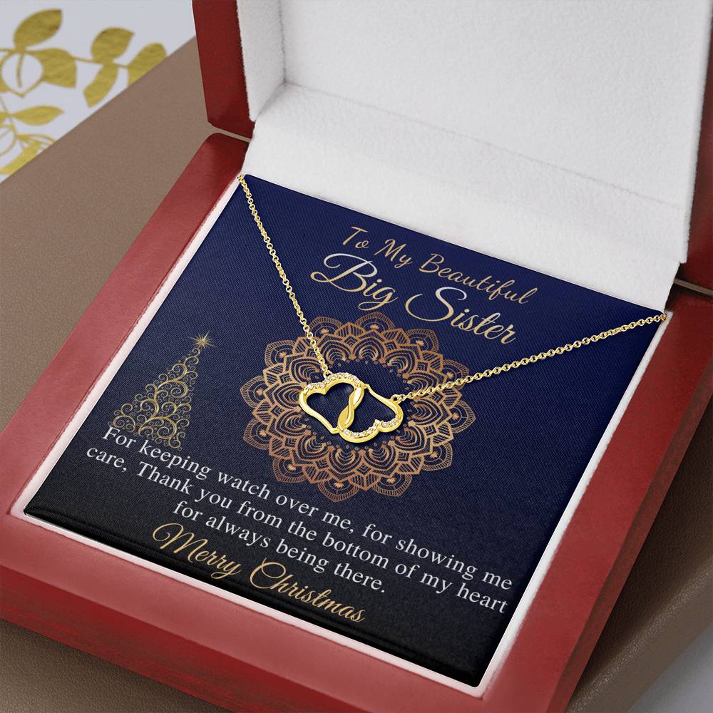 Big Sister Christmas Gift Necklace Sister Gifts, Custom Chritmas Gift for Big Sister Jewelry Gift for Big Sister From Little Sister #0827