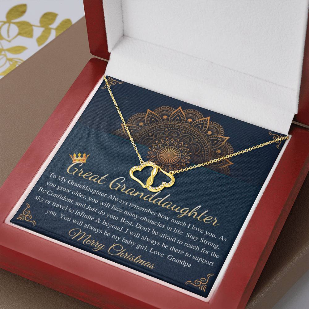 Christmas Gift For Great Granddaughter Gift Necklace For Great Granddaughter Christmas Gift From Great Grandma/Great Grandpa On Xmas #0830