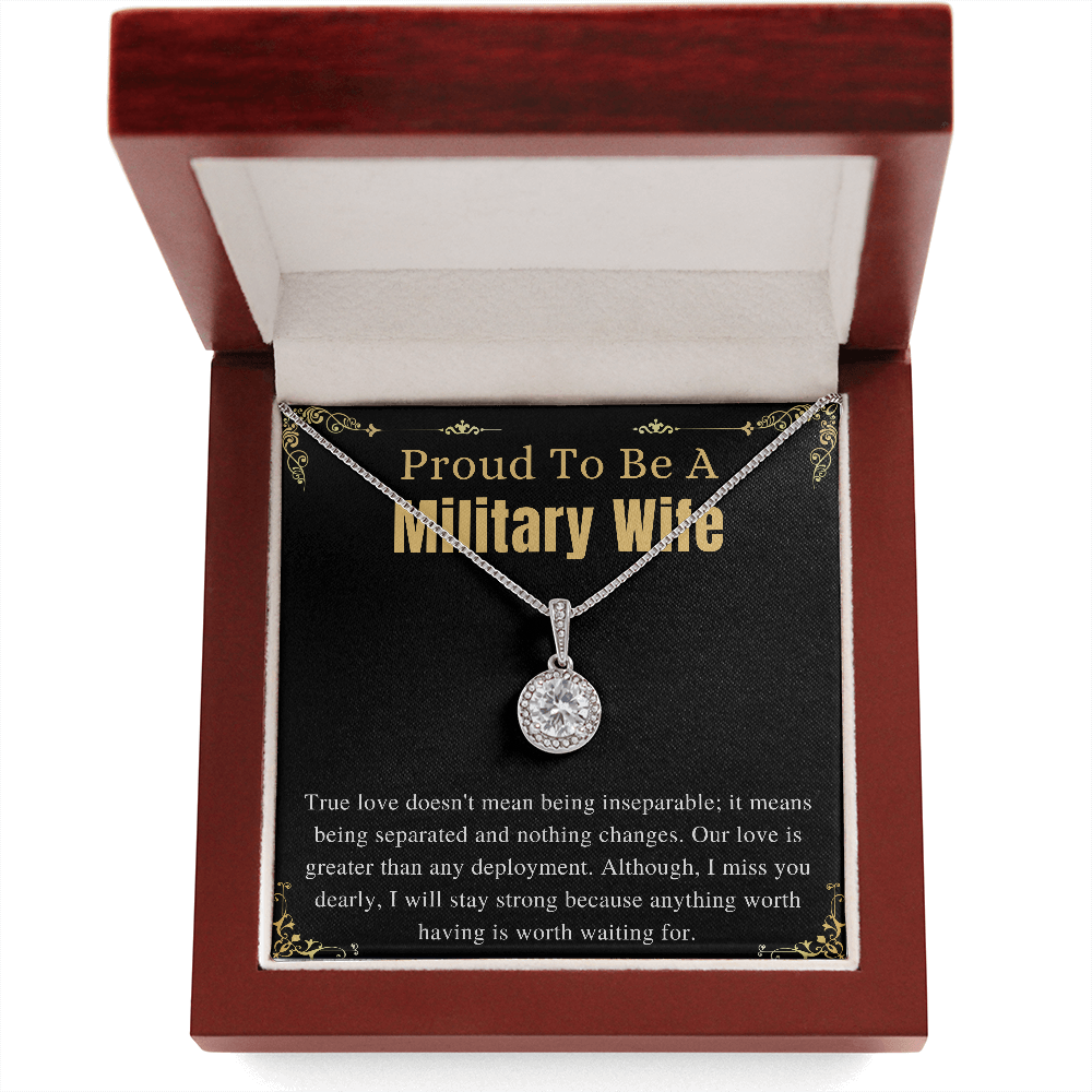 Military Wife Necklace Gift, Army Wife Gift, Deployment Present, Best Army Wife Jewelry, Valentines day gift for military wife, Anniversary