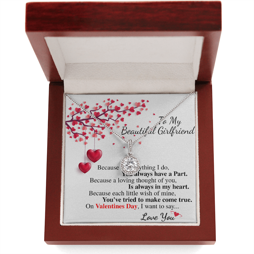 To My Girlfriend Necklace, Valentines Day Gift For Girlfriend, Jewelry for Girlfriend, Girlfriend Necklace, Romantic Gift From Boyfriend