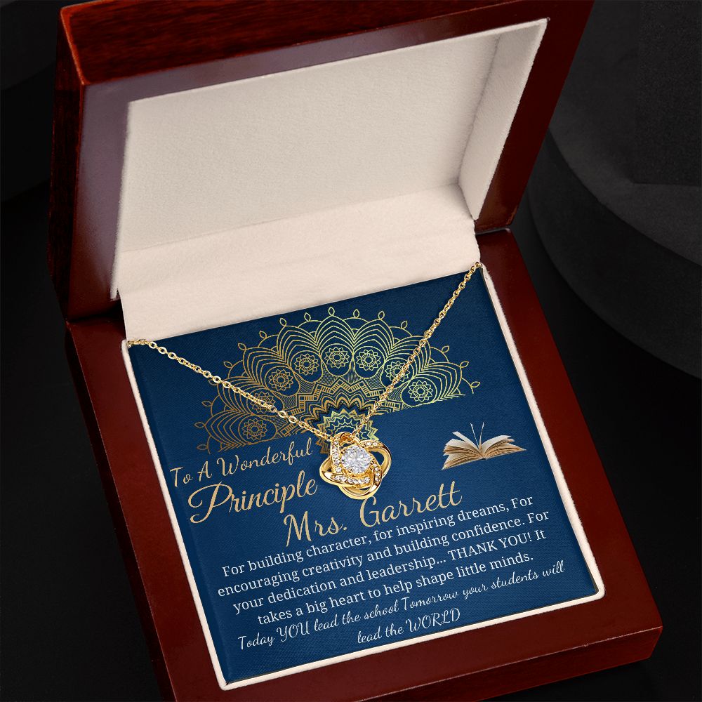 Principal Gift Personalized Principal Appreciation Gift For principal Retirement Gift Idea End Of Year Gift School Principal Love Knot #0384 Mrs. Garrett