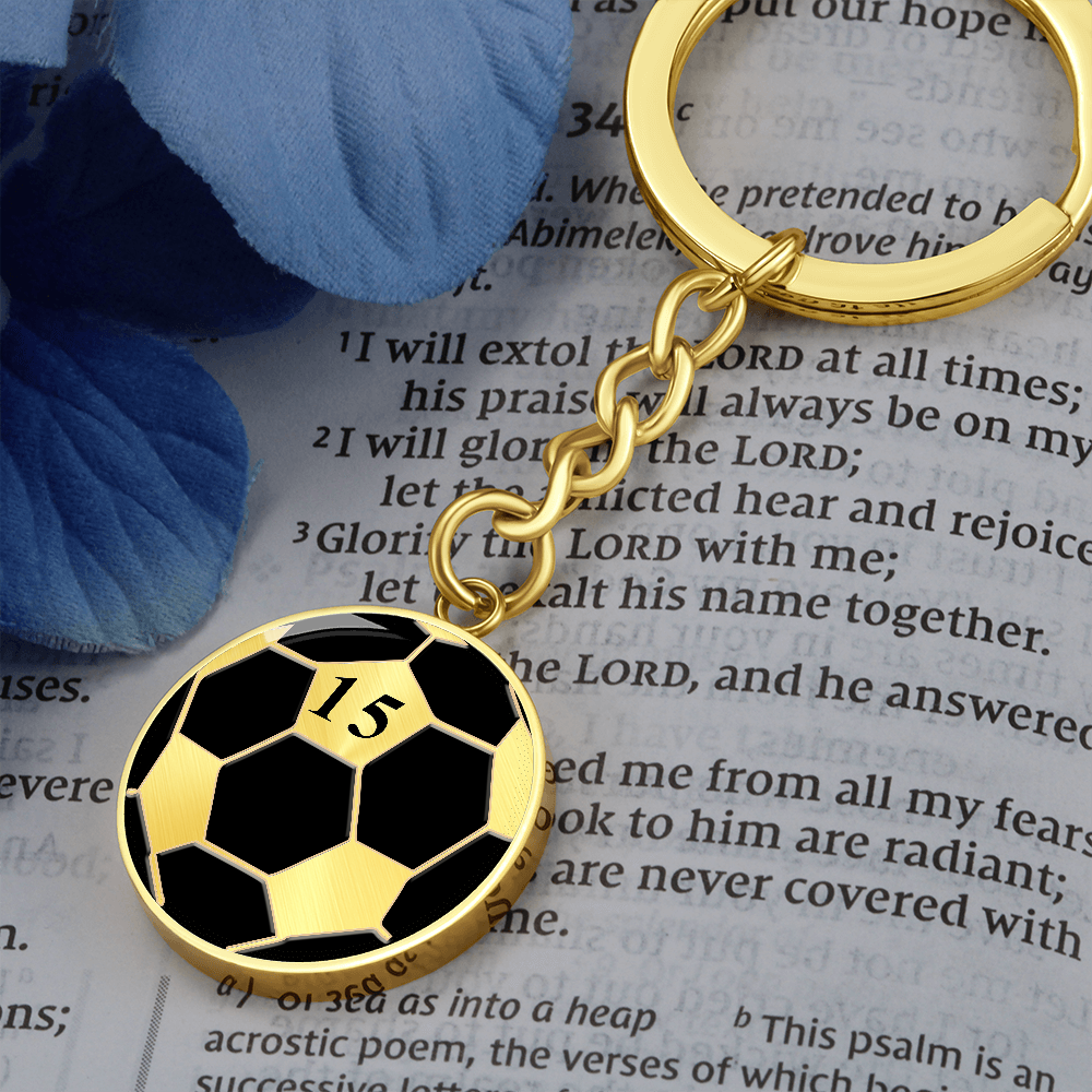 Soccer Keychain With Number, Soccer Lover Gift, Soccer Gift For Girls, For Boy,Personalized Soccer Keychain,Unique Soccer Gift For Boyfriend