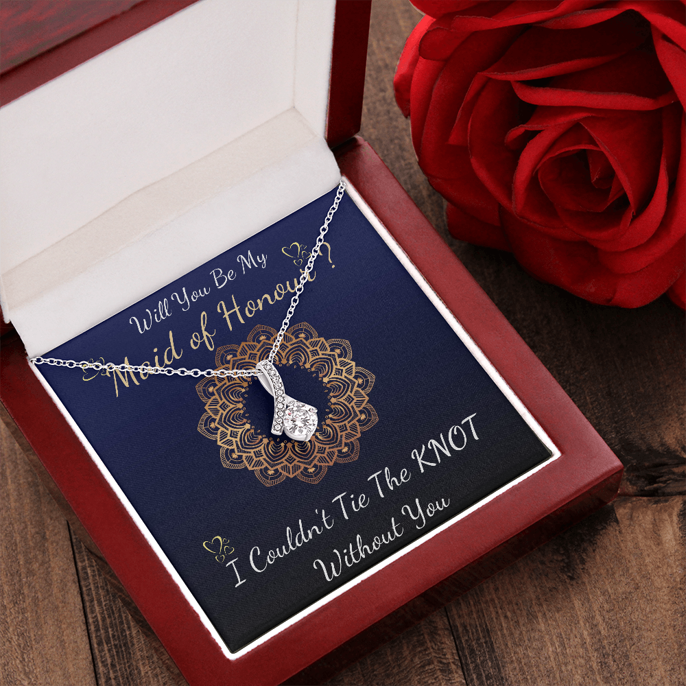To My Maid Of Honour Gift Necklace, Maid Of Honour Proposal, Will You Be My Maid Of Honour, To My Maid Of Honor Thank You Gift from bride