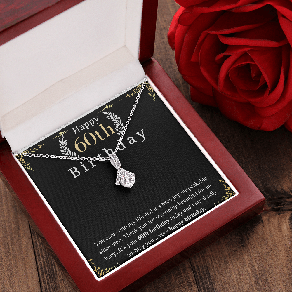 Sixty Birthday Gift For Women, 60th Birthday Gift For Her, Birthday jewelry for her, Personalized Message gift from men, sentimental gift