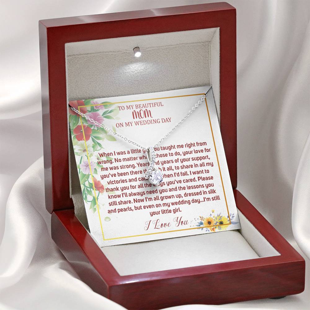 Alluring Beauty Necklace, To Mom On My Wedding Day, Mother Of The Bride Necklace From Bride, Mother Of The Bride Gift From Daughter #0027