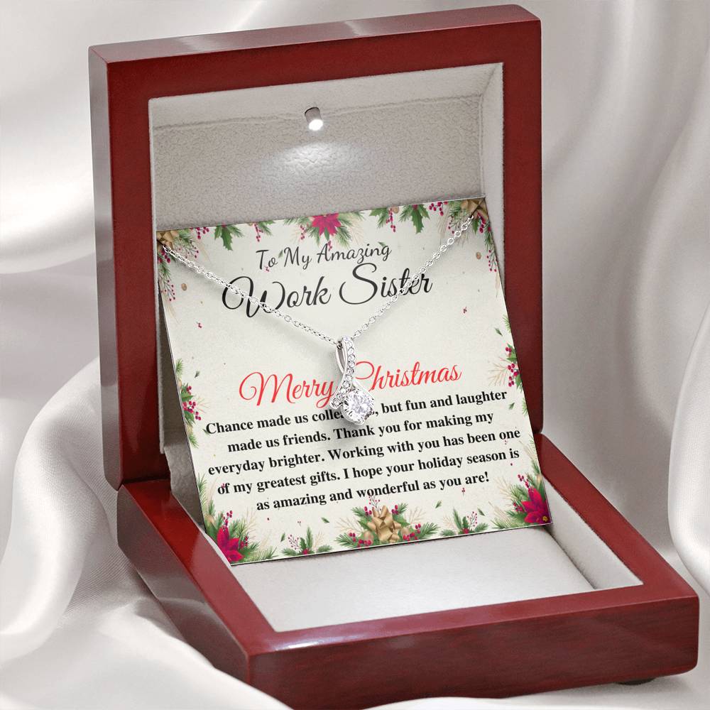 Coworker Christmas Gift Necklace • Work Sister Christmas Gift • Colleague Gift • Christmas Gift from Co-Worker • Merry Christmas Gift #0820