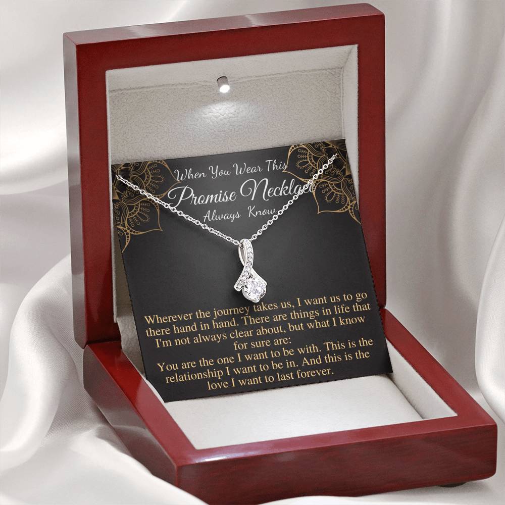 Promise Necklace for Girlfriend from Boyfriend, Anniversary Gift, Gift for Girlfriend, Girlfriend Birthday Gift , Girlfriend Christmas #0603