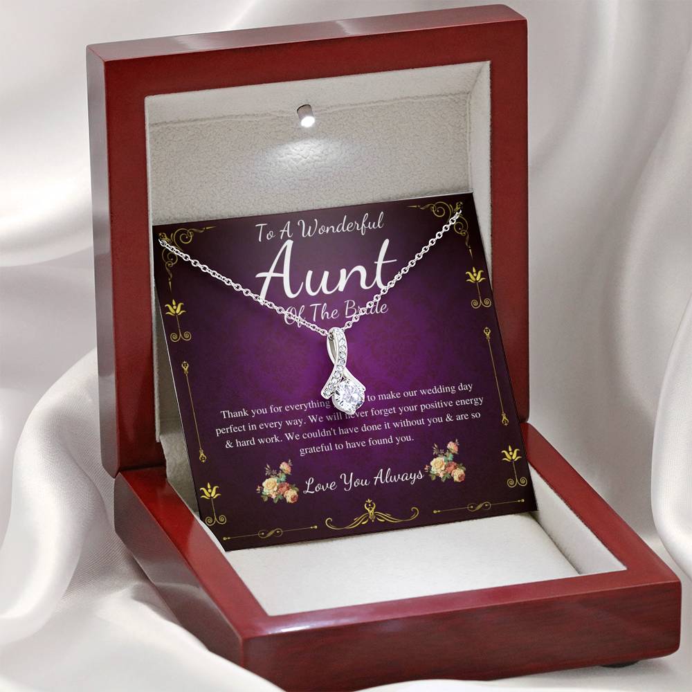 Alluring Beauty, Aunt Of The Bride Necklace Gift, Wedding Gift From Bride And Groom, Bridal Party Thank You Gift, Aunt Wedding Gift #0158