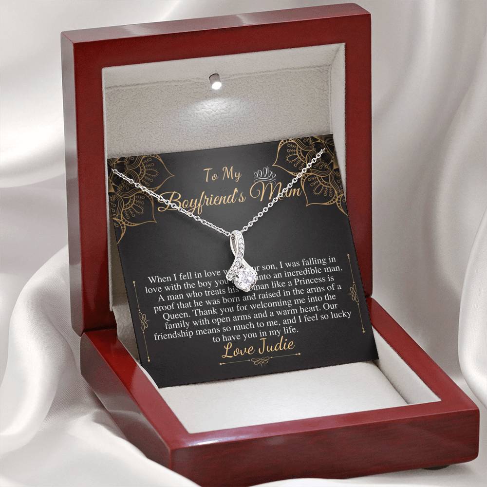 Gifts for Boyfriends Mom, Boyfriends Mom Birthday Gift, Boyfriends Mom Neckalce, Mothers Day Gift for Boyfriends Mom, Alluring Beauty #0421 Judie