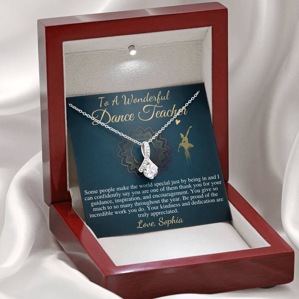Dance Teacher Gifts for Ballet Teacher Gift Jewelry with Card, Dance recital Gift for teacher, Christmas Gift For Dance Teacher #0756