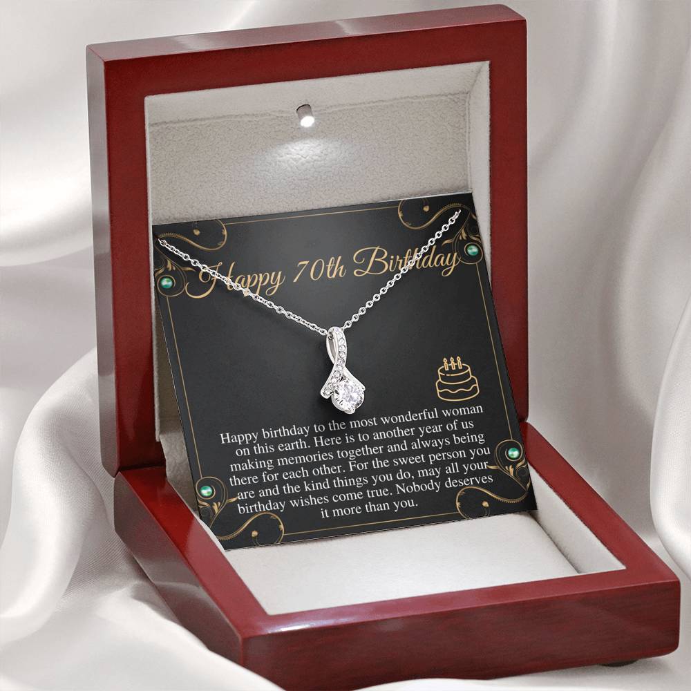 70th Birthday Gift Woman, 70th Birthday Gift for Mom, 70th Birthday Gifts for Her,70th Birthday Gift For Sister,70th Birthday Necklace #0672