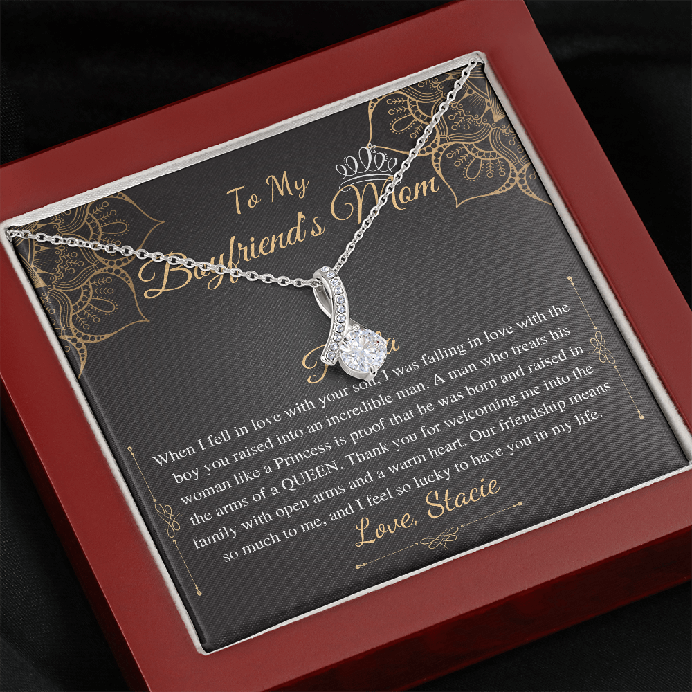 Gifts for Boyfriends Mom, Boyfriends Mom Birthday Gift, Boyfriends Mom Neckalce, Mothers Day Gift for Boyfriends Mom, Alluring Beauty #0421 Stacie