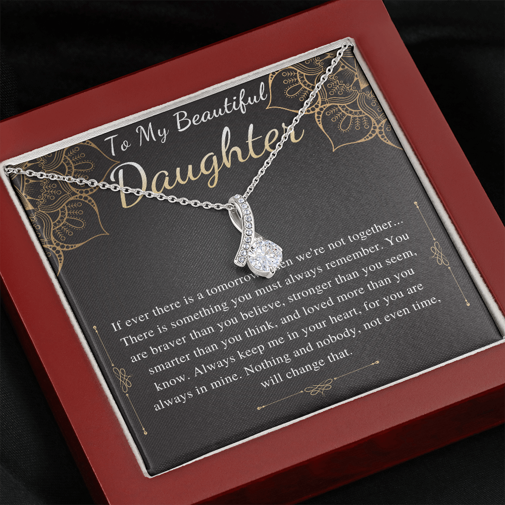 Gift For Daughter From Mom, Valentines Day Gift for Daughter Father Necklace, Daughter Gift From Dad, To My Daughter, Daughters Birthday,