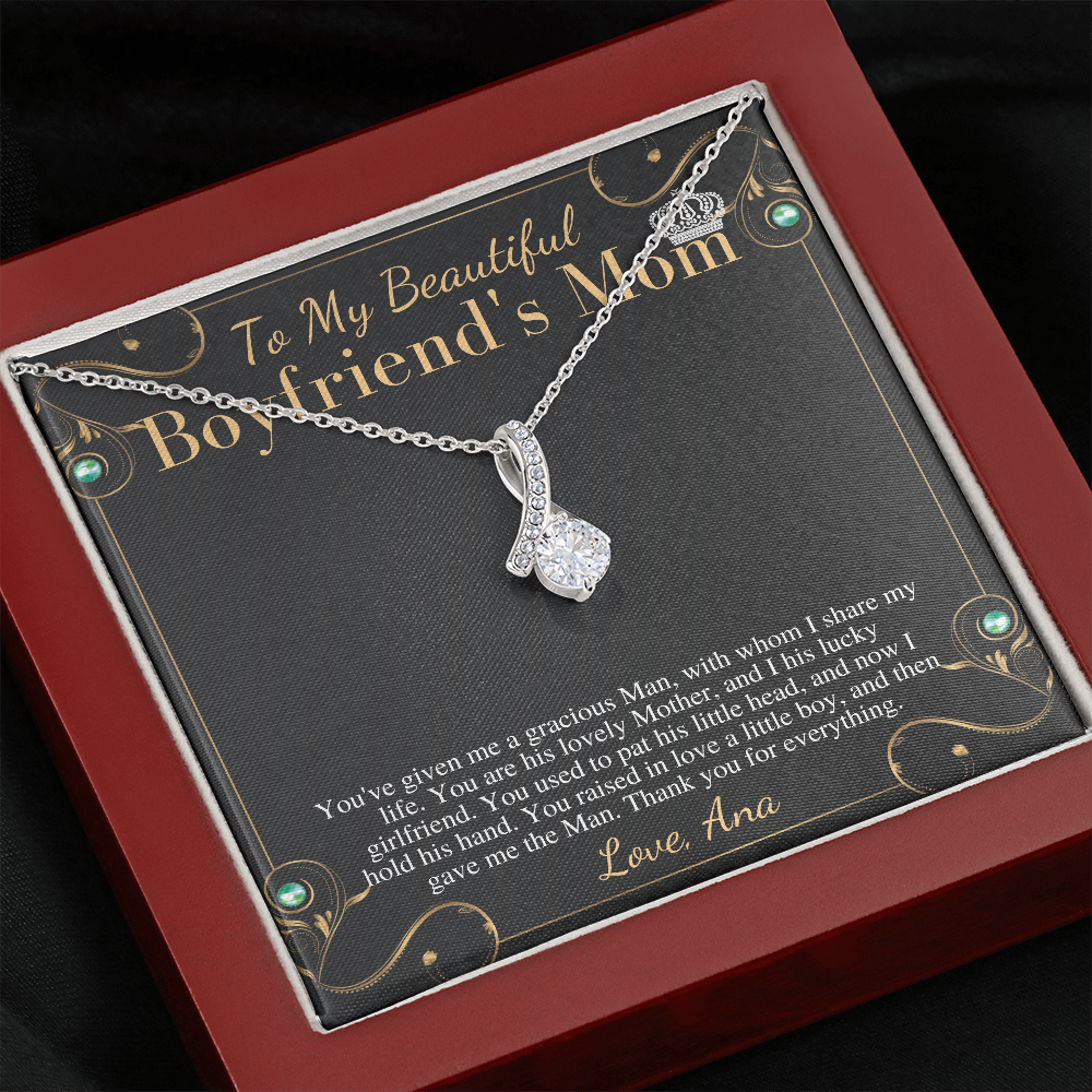 Boyfriends Mom Necklace, Gift for Boyfriend Mother, Birthday Gift, Boyfriend's Mom Christmas Gift,Mothers Day Gift,Valentines Day Gift #1020 Ana
