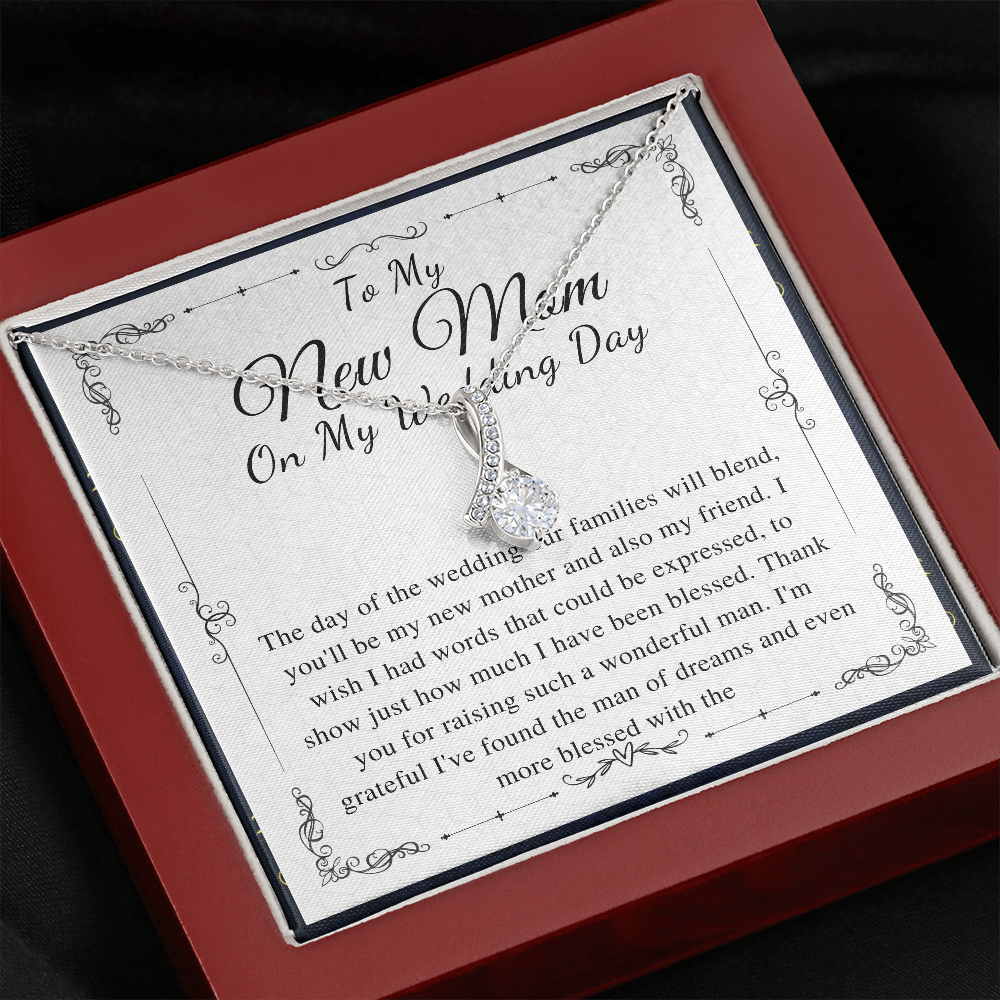 Sentimental Mother In Law Wedding Gift From Bride, Mother of the Groom Necklace, Future Mother in Law Wedding Gift,Gift For New Mom Necklace
