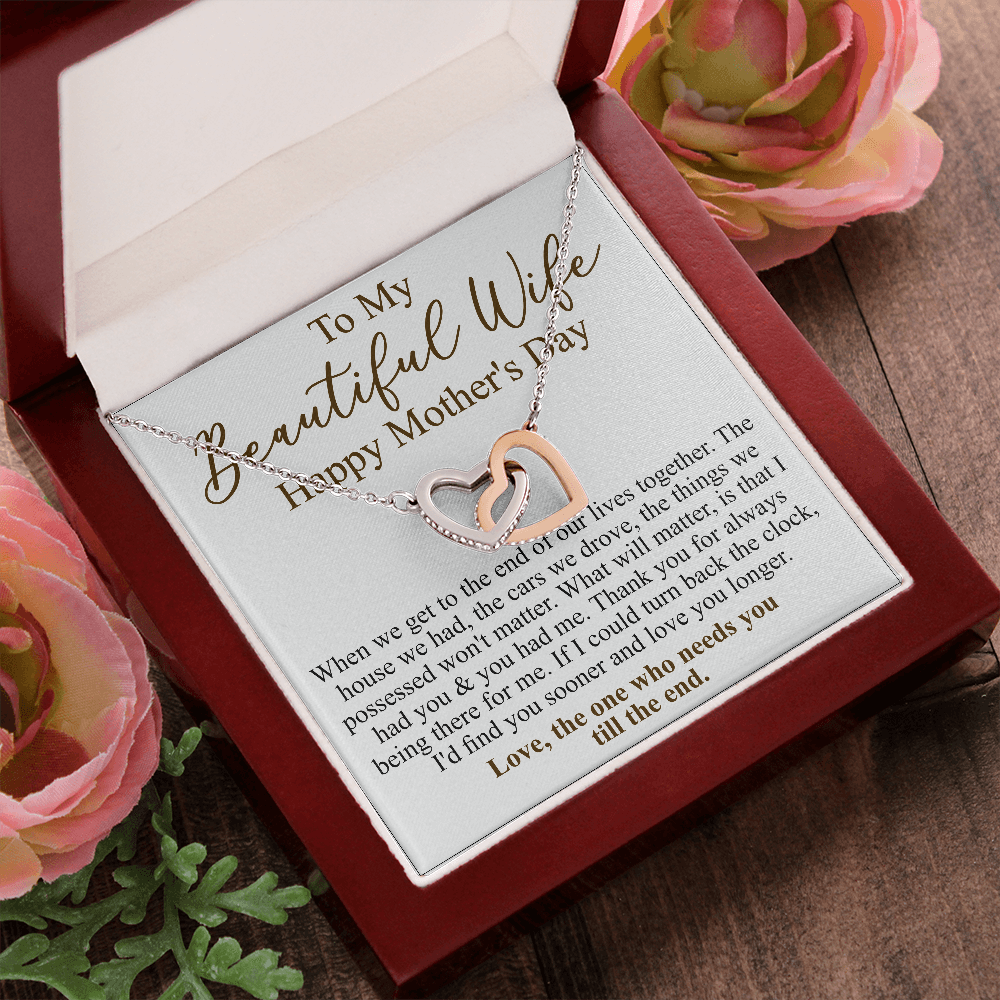 Personalized gift for Wife on Mother's Day To Beautiful Wife Necklace, Mother's Day Gift For Wife, Wife Appreciation Necklace, Gift for her