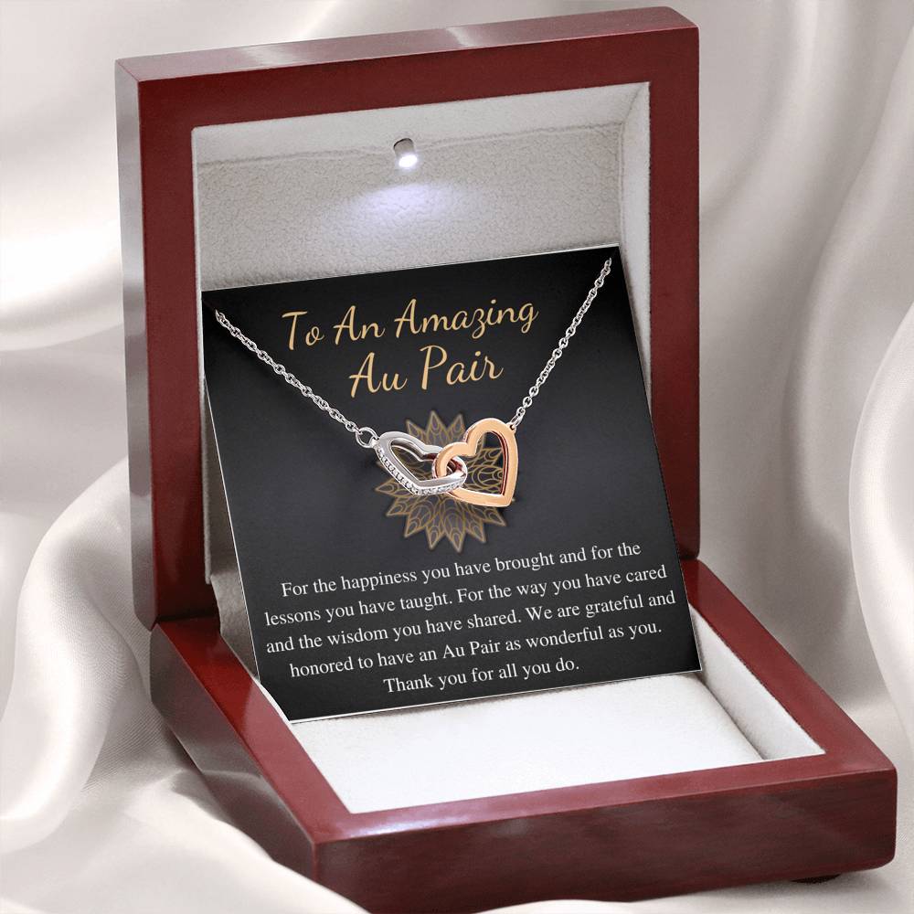 Au Pair Gift, Au Pair Necklace, Thank You Gift for Au Pair, Child Care Gift, Au Pair Appreciation, Au Pair Jewelry, Christmas Gift #0720