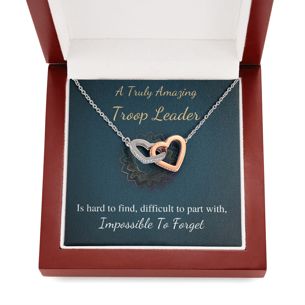 Troop Leader Gift Necklace, Appreciation Gift for Troop Leader Christmas Gift, Necklace Gift, Thank you, Troop Leader Retirement Gift #0883