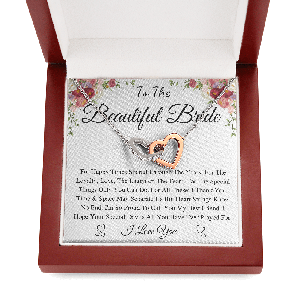 To My Best Friend On Your Wedding Day Gift From Friend To Bride Necklace For Friend’s Wedding Day Present From Best Friend To